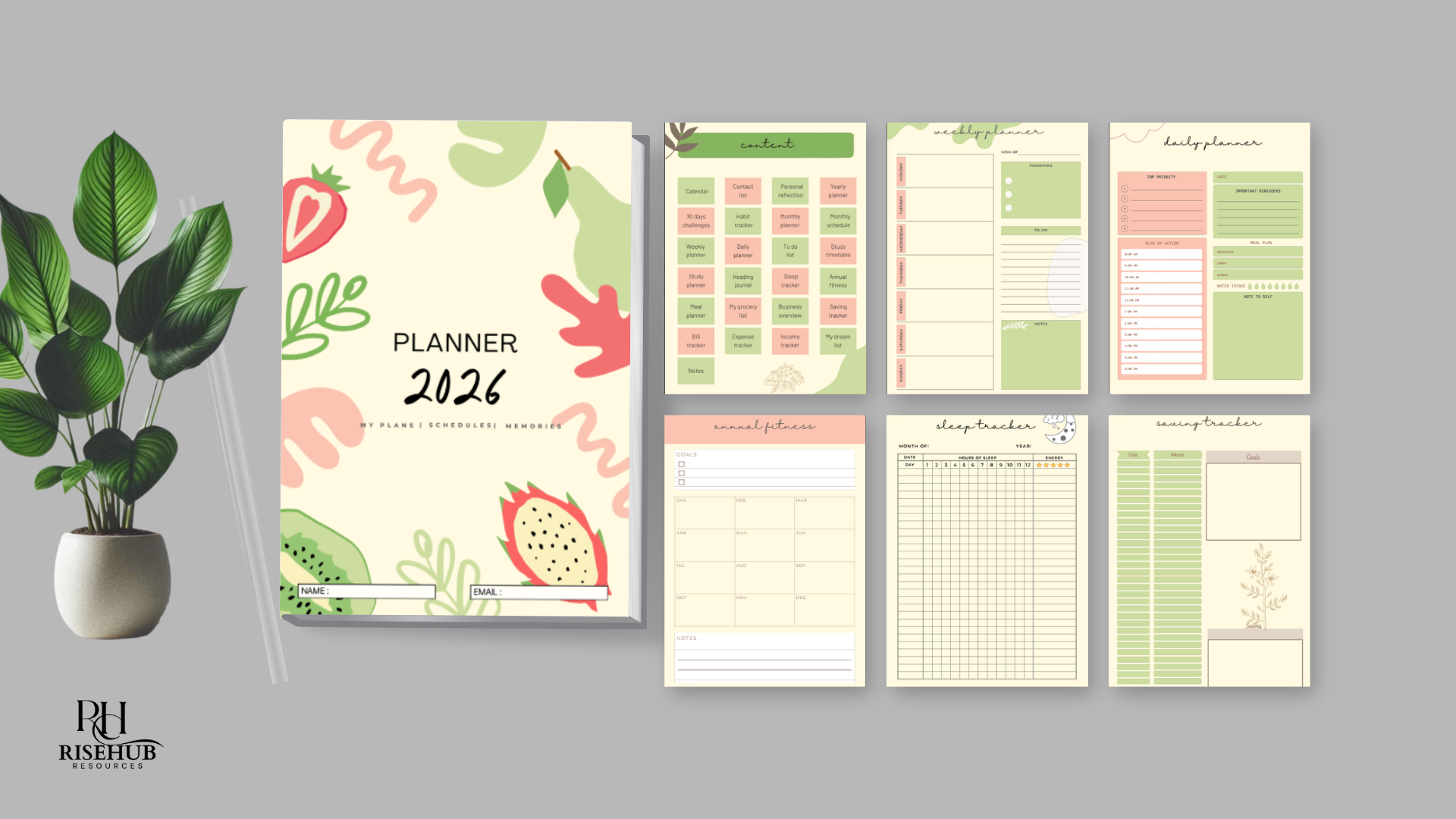 Home daily planner 2026 | 30+ pages printable daily planner for productivity, goals & time management (copy)
